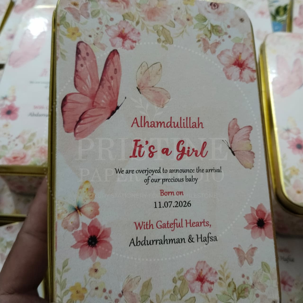 Personalized Daughter Announcement Box | BB-138