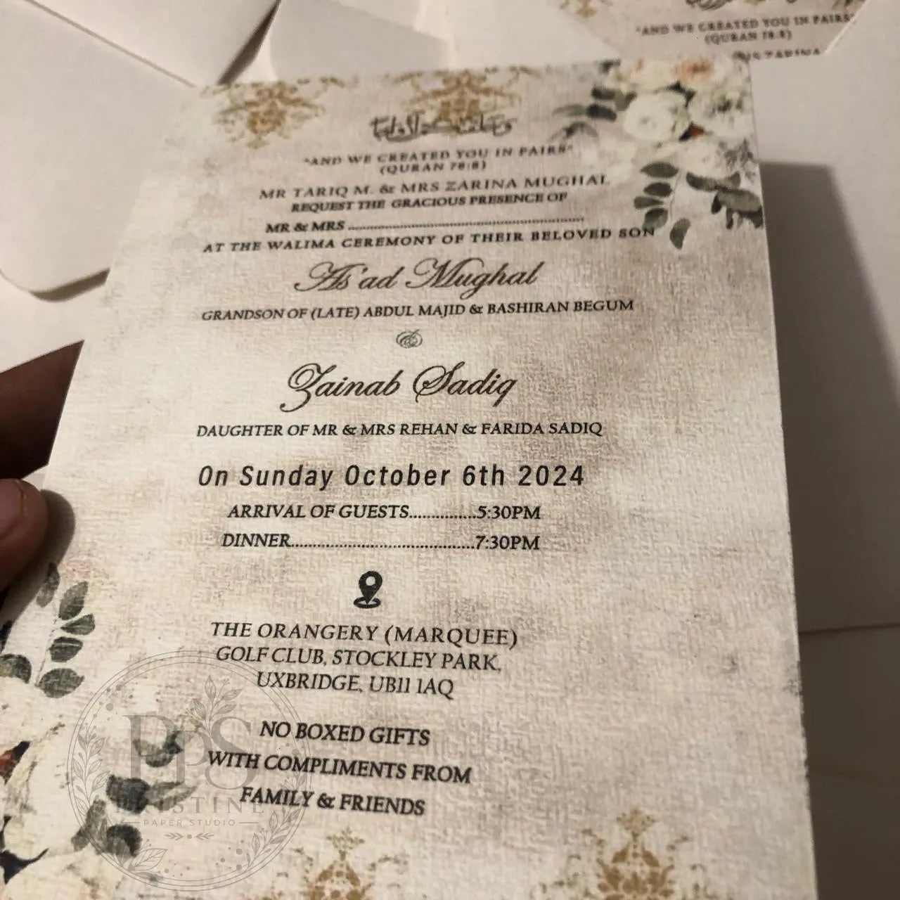 WC - 012 — Elegant Wedding Invitation