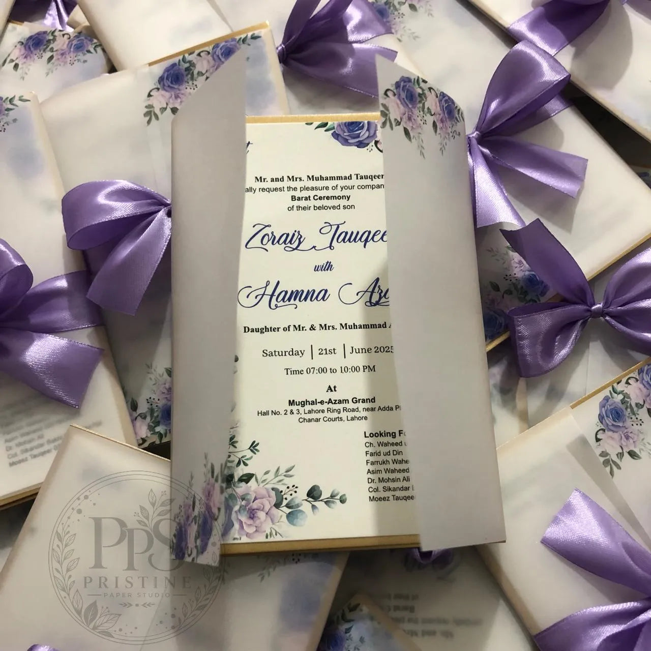 WC - 003 — Elegant Floral Wedding Invitation