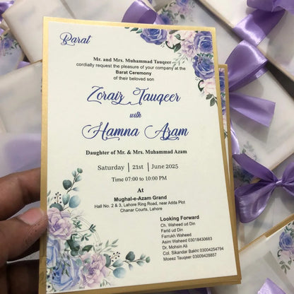 WC - 003 — Elegant Floral Wedding Invitation