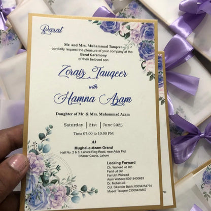 WC - 003 — Elegant Floral Wedding Invitation