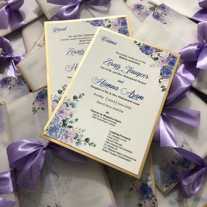 WC - 003 — Elegant Floral Wedding Invitation
