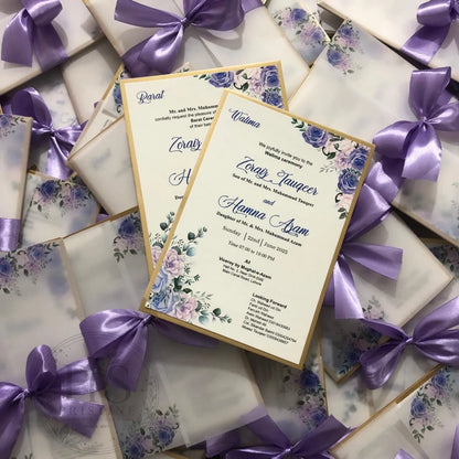 WC - 003 — Elegant Floral Wedding Invitation