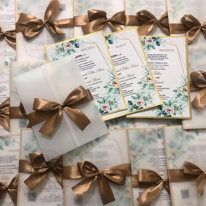 WC - 013 — Elegant Green Wedding Invitation