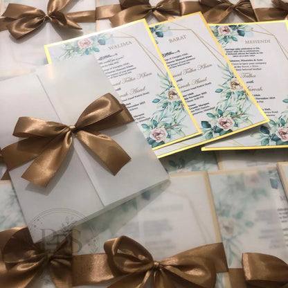 WC - 013 — Elegant Green Wedding Invitation