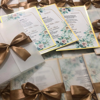 WC - 013 — Elegant Green Wedding Invitation