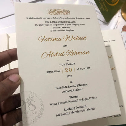 WC - 012 — Modern Floral Wedding Card