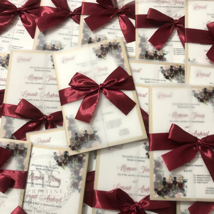 WC - 011 — Luxury Floral Wedding Card