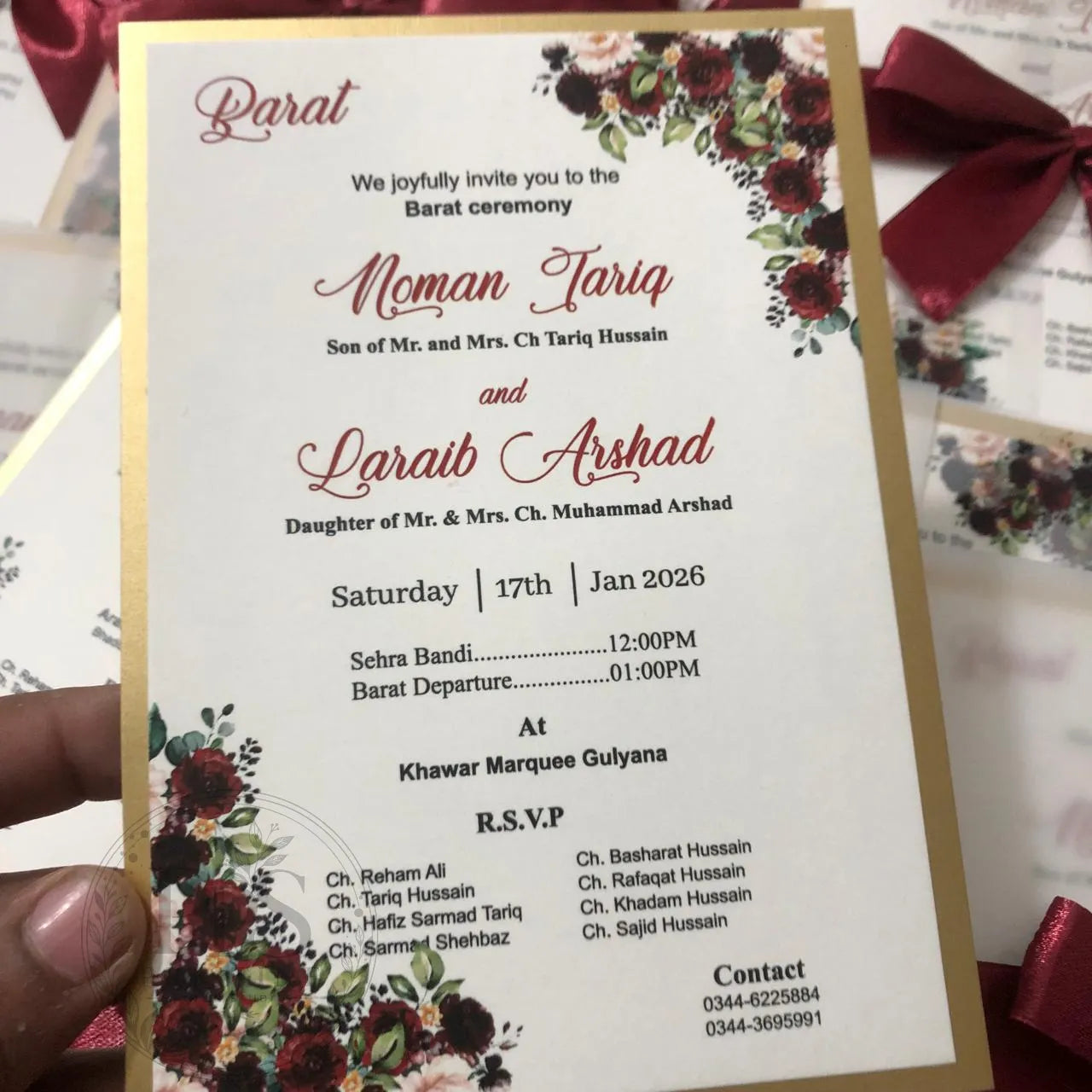 WC - 011 — Luxury Floral Wedding Card