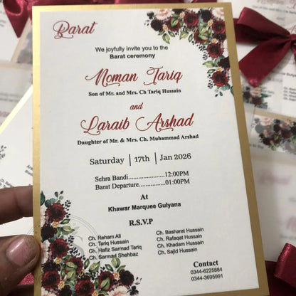 WC - 011 — Luxury Floral Wedding Card
