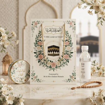 Elegant Umrah Giveaway Set with Custom Gift Bag