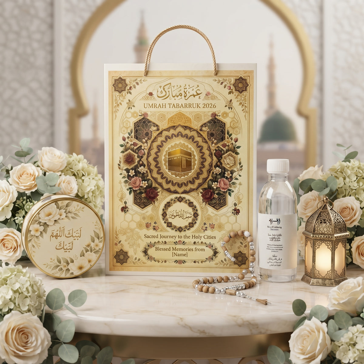 Premium Umrah Tabarruk Gift Bags – 5.5 × 7.5 Inches