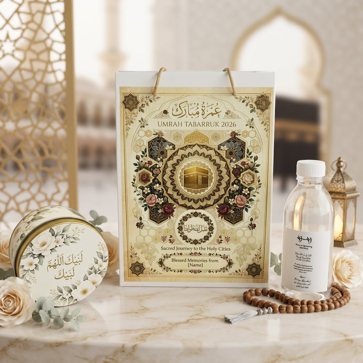 Premium Umrah Tabarruk Gift Bags – 5.5 × 7.5 Inches