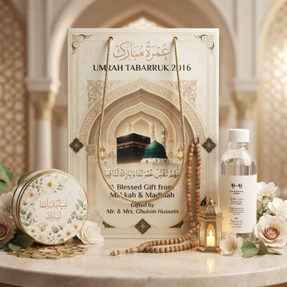 Complete Umrah Tabarruk Packaging Set – Three-Piece Collection