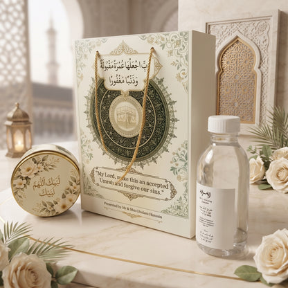 Beautiful Umrah Souvenir Gift Set with Zamzam Water