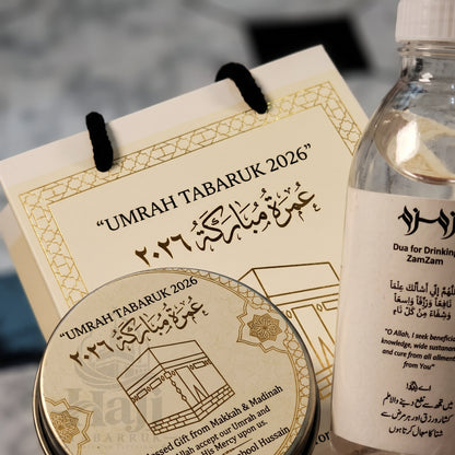 Elegant Umrah Tabarruk Favor Package – Beautiful Custom Islamic Gift | UT - 010